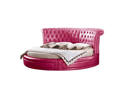 Rundes Klassisches Bett Chesterfield Betten Polster Runde Betten Leder