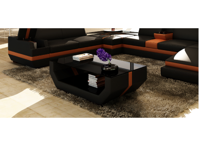 Luxus Couchtische Polser Leder Designer Wohnzimmer Beistelltisch Tisch