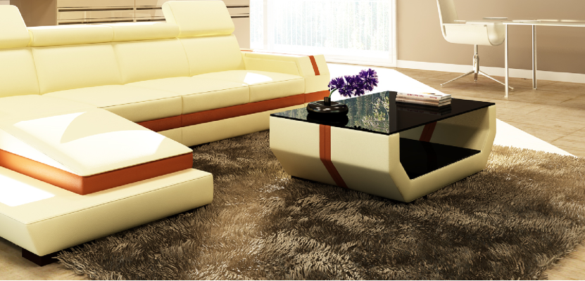 Luxus Couchtische Polser Leder Designer Wohnzimmer Beistelltisch Tisch