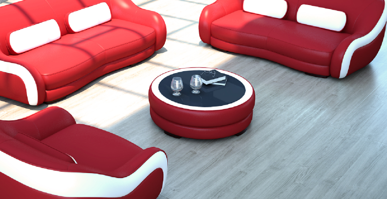 Runder Couchtisch Beistelltisch Tische Tisch Couch Sofa Rundtisch Leder