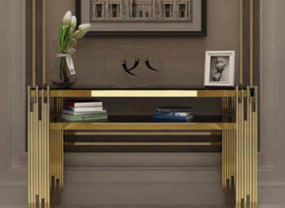 Konsolentisch Marmor Wohnzimmer Schlafzimmer Schminktisch Edelstahl