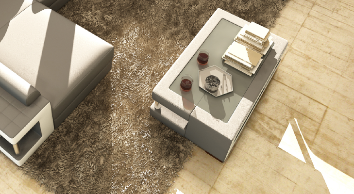 Luxus Glastisch Wohnzimmer Beistelltisch Designer Tischer Glas Leder