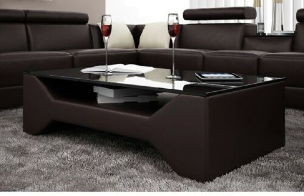 Klassischer Luxus Designer Couchtisch Dekor Sofa Wohnzimmer Tisch Leder
