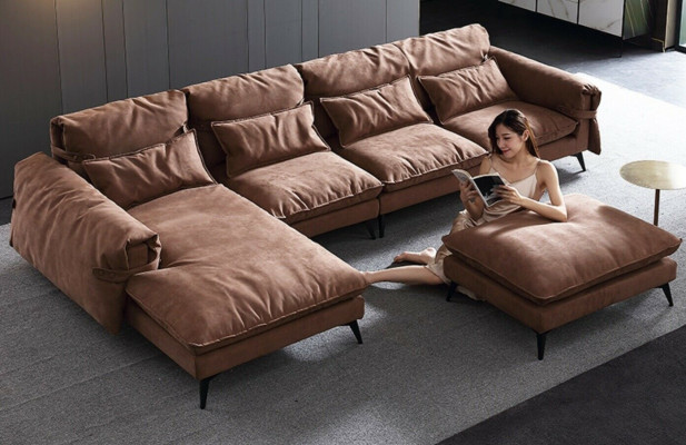Luxus modernes Sofa-Eckset L-Form Polsterung Wohnzimmer wohnlandschaft