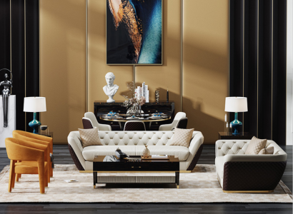 Sofagarnitur Garnituren Set Design Sofas Polster Couchen 3 + 2 Sitz