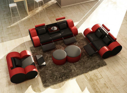 Moderne Wohnzimmer Couch Sitz Polster Garnitur Sofas 3+2+1 Design