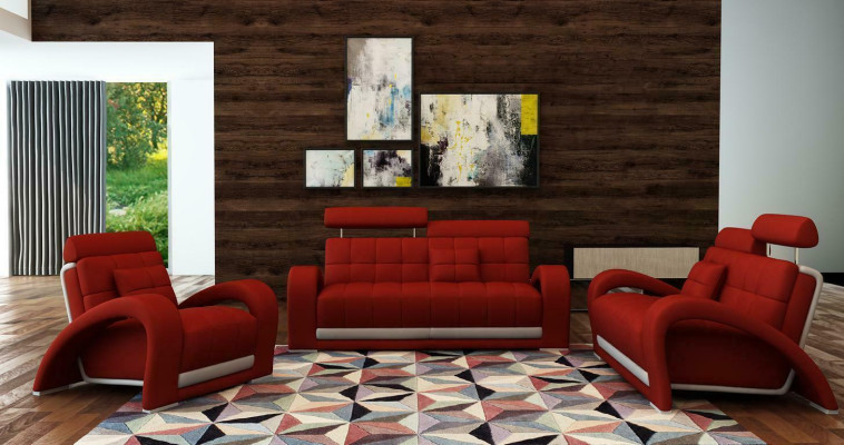 Leder Sofa Couch Sofagarnitur Wohnzimmer Garnituren Couch Set Sitz Sofas