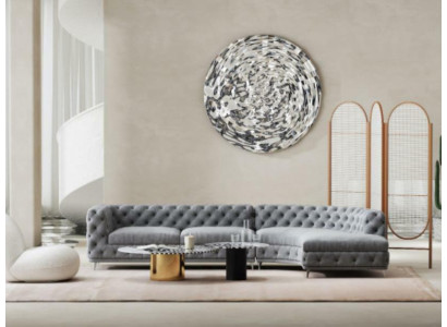 Chesterfield Sitz Design Couch Lounge Sofas Textil Ecksofa L-form Wohnlandschaft