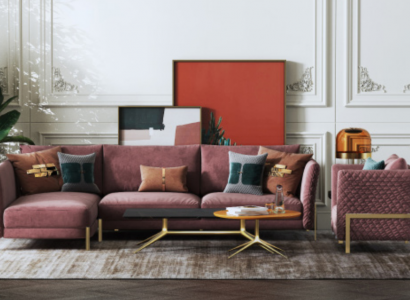 Wohnlandschaft Ecksofa L Form Sessel Set Garnitur Modern Sofa Textil