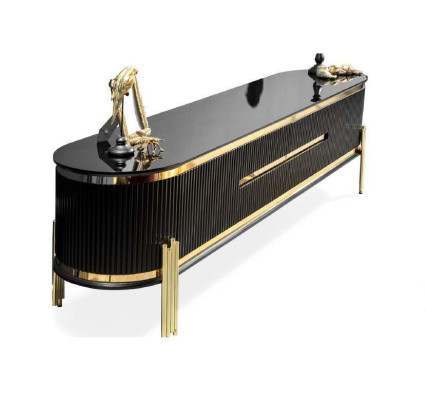 Luxus Esszimmer Essgarnitur Design Tisch Kommode 4x Stühle Gruppe 6tlg. Set Neu