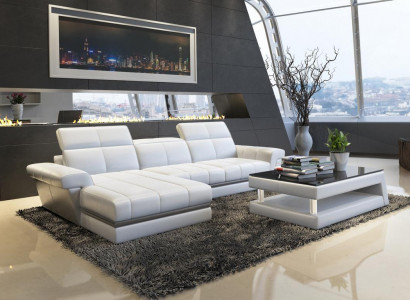 Ledersofa Sofa Couch Polster Wohnlandschaft Designer Ledersofa L Form