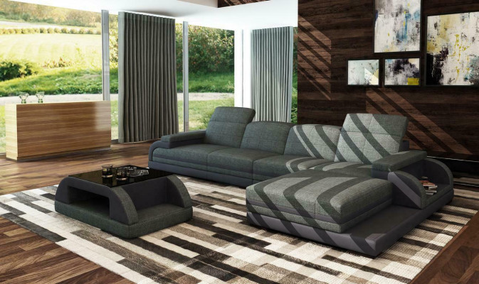 Ledersofa Couch Wohnlandschaft L-Form Design Modern Sofa Ecksofa Sofas