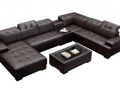 XXL Leder Big Wohnzimmer Sofa Couch Ecksofa Sofas Couchen Polster