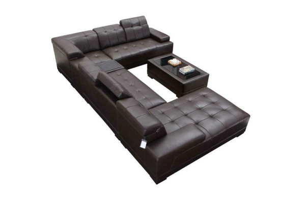 XXL Leder Big Wohnzimmer Sofa Couch Ecksofa Sofas Couchen Polster