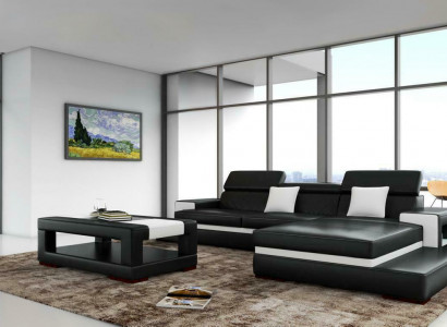 XXL Ledersofa Ecksofa Design Big Sofa Couch Polster Eck Sitz Garnitur