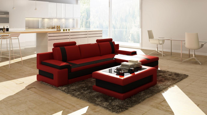 Ledersofa Couch Wohnlandschaft L Form Design Modern Sofa Eck Sofas