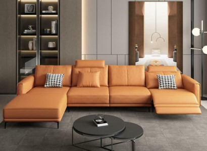 Sofa Couch Modern Relax Sitz Luxus Möbel Wohnlandschaft Ecksofa L-form Polster