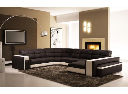 Design Ecken Big Polster Eck Sofa Couch Leder Sofas Garnitur XXL