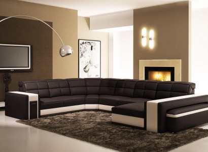 Design Ecken Big Polster Eck Sofa Couch Leder Sofas Garnitur XXL