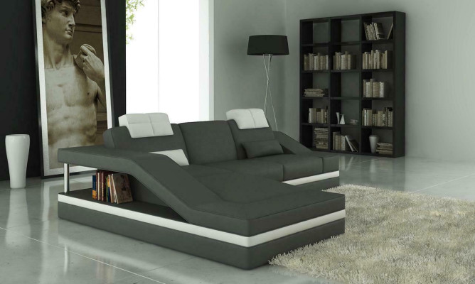 Design Ecken Polster Eck Sofa XXL BigCouch Leder Sofas Garnitur