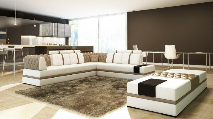 L Form xxl Designer Wohnlandschaft Polster Ecksofa Eck Garnitur Sofa Couch Ecke