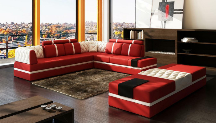 L Form xxl Designer Wohnlandschaft Polster Ecksofa Eck Garnitur Sofa Couch Ecke