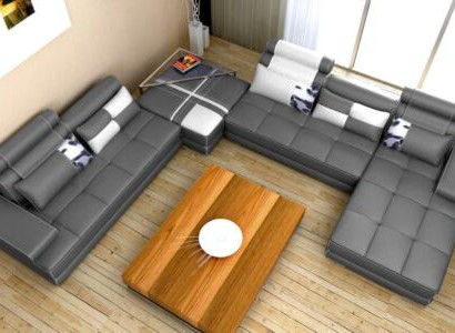 XXL Designer Wohnlandschaft U Form Polster Ecksofa Eck Garnitur Sofa