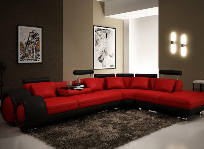 Multifunktions Ledercouch Sitz Polster Dekor Wohnzimmer Leder Garnitur Sofa