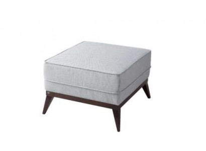 Hocker Fußhocker Polyester Puff Wohnzimmer Sitz Stoff Grau Luxus Sitzer Möbel