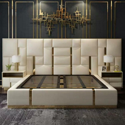 Bett Polster Design Luxus Holz Doppel Hotel Betten Ehe Schlaf Zimmer