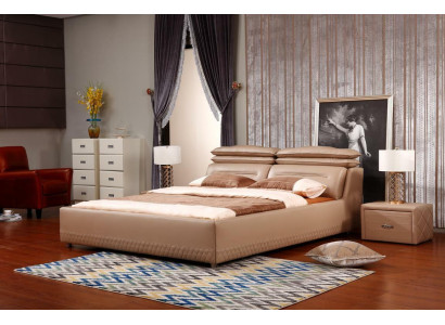 Modernes Design Bett XXL Luxus Hotel Betten Stil Doppel Leder 140 160