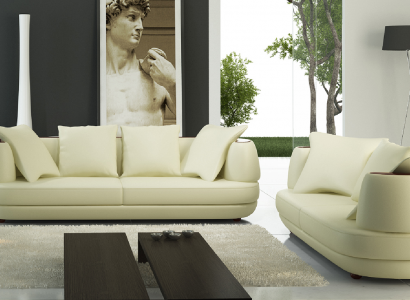 Sofagarnitur Design Couch 3+2 Set Polster Leder Sofa Wohnzimmer Garnituren