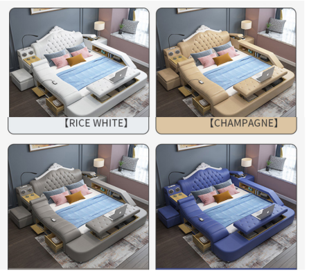 Multifunktion Bett Betten Deko Ehebett Doppelbett Polsterbett Schlafzimmer