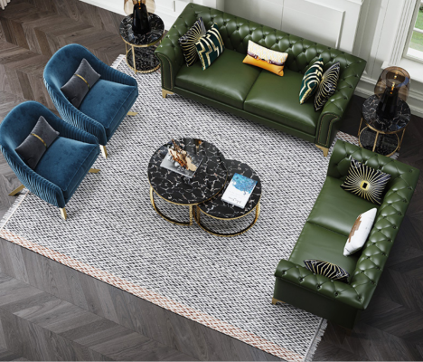 Klassische Dreisitzer Couch Möbel Polster Sofa 3 Sitzer Leder Couchen