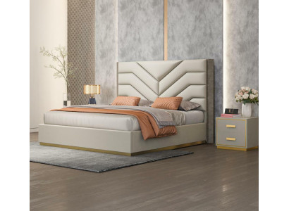 Bett Polster Design Luxus Holz Doppelbetten Ehe Schlafzimmer Leder Hotel Möbel