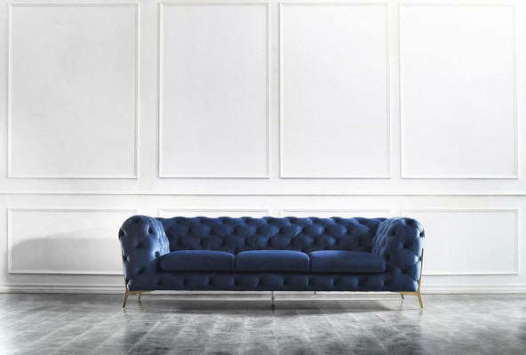 Chesterfield Samt Couch Sofa Polster Sofagarnitur Garnituren XXL Big Couch