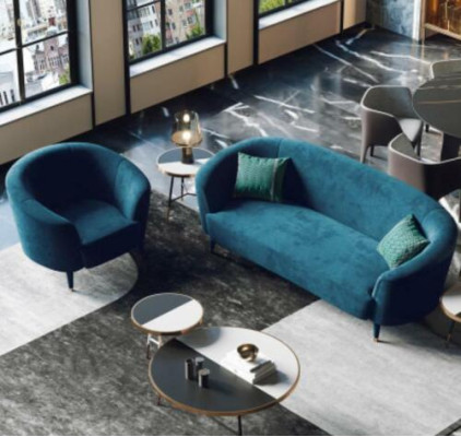 Samt 3 Sitzer Stoff Sofa Wohnlandschaft Relax Sitz Design Couch Lounge Sofas