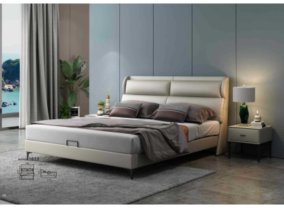 Hochwertiges Luxus Doppel Bett Betten Polster Design Ehe Hotel Leder Textil Neu