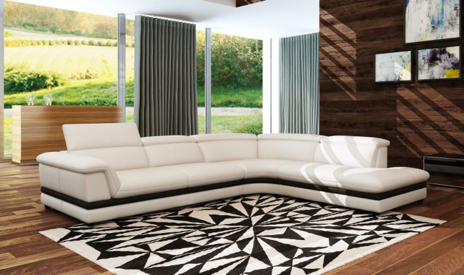 Ledersofa Couch Wohnlandschaft Ecksofa Eck Garnitur Design Modern Sofa 5130