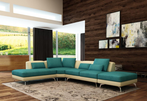 Ledersofa Couch Wohnlandschaft Ecksofa Eck Garnitur Design Modern Sofa 5111