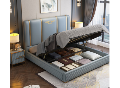 Bett Polster Design Luxus Metall Betten Doppel Ehe Schlaf Zimmer Leder