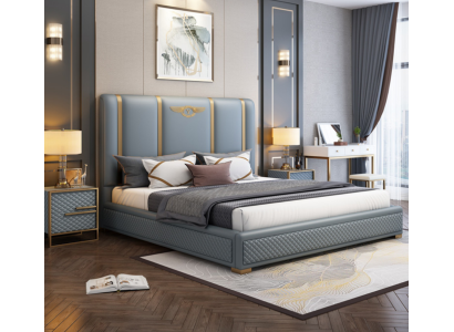 Bett Polster Design Luxus Metall Doppel Betten Hotel Ehe Schlaf Zimmer