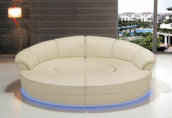 Runde xxl polster wohnlandschaft couch rund eck sofa ledersofa sitz eck garnitur