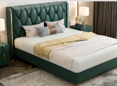 Bett Polster Design Luxus Doppel Hotel Betten Ehe 180x200cm Leder