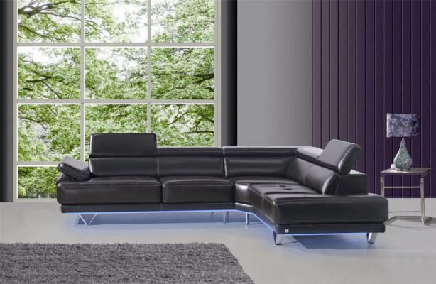 Multifunktion Couch Ecksofa Medien TV Sofa Couch Ledersofa 291 x 222cm LForm Neu