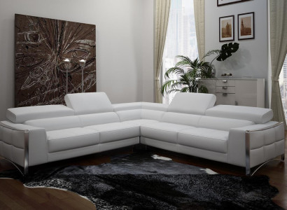 Ledersofa Couch Wohnlandschaft Ecksofa Eck Garnitur Design Modern Sofa 1504B