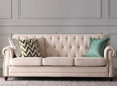 Chesterfield Sofa 3 Sitzer Wohnlandschaft Relax Sitz Design Couch Lounge Sofas