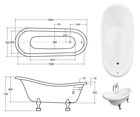 Exclusive freistehende Badewanne Acrylwanne Wanne Bad Wannen