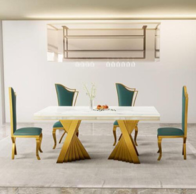 Luxus Esstisch Esszimmer Tisch Gold Metall Tische Esstische Möbel Einrichtung