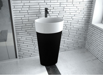 Design Freistehender Waschtisch Acryl Waschschale Mit Säule Aufsatzwaschbecken